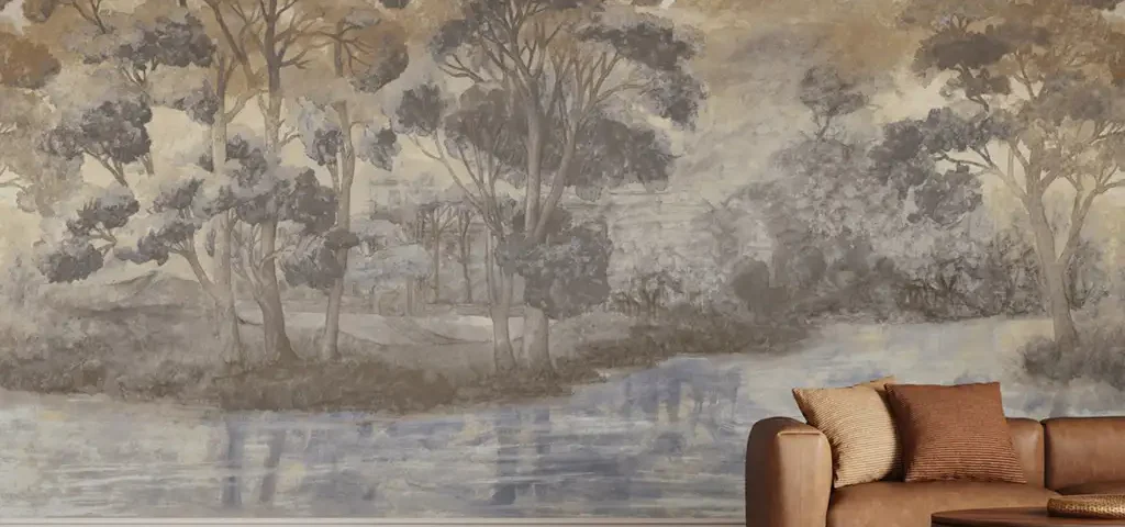 Revestimiento mural con paisaje