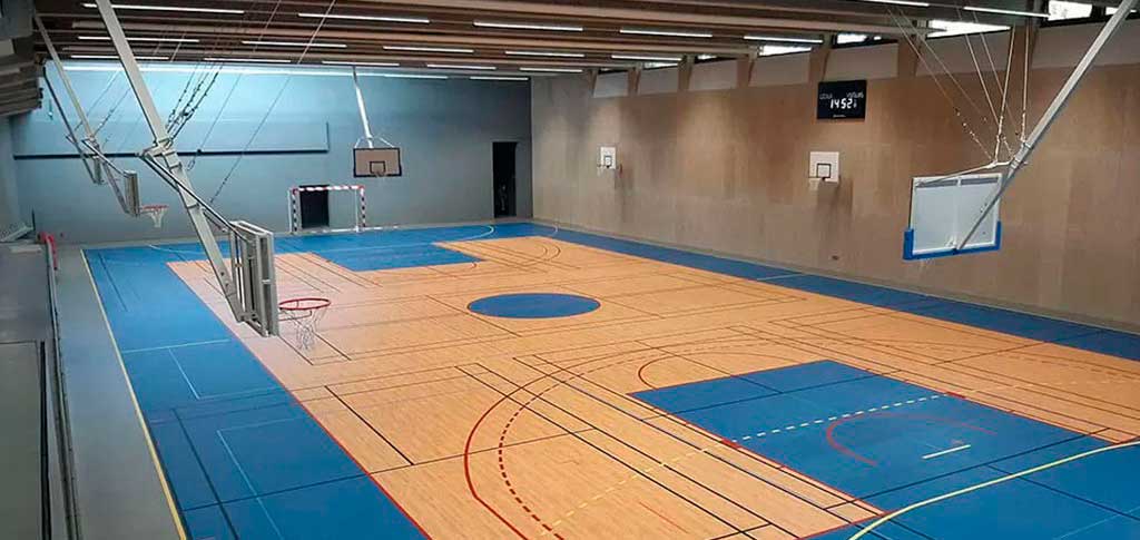 Suelo deportivo para cancha de baloncesto